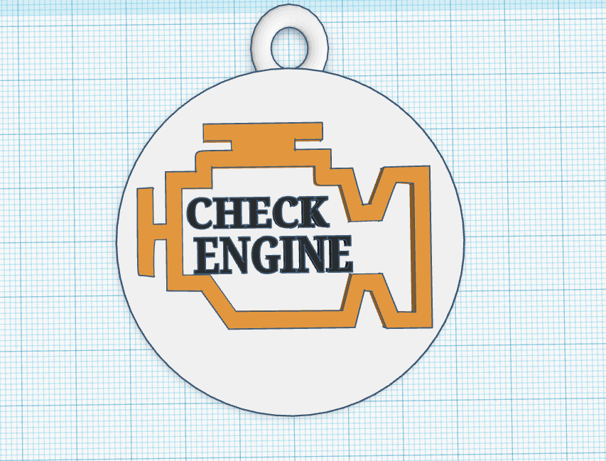 Check Engine Keychain