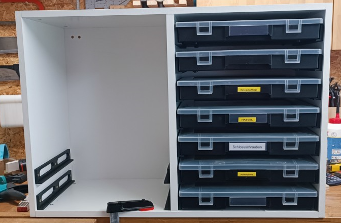 Halteschiene 250mm lang für Allit  EuroPlus Flex 37 Sortimentskästen