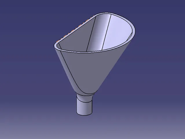 Half-circle funnel