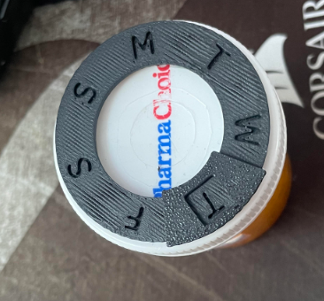 Pill bottle slider - daily pill counter