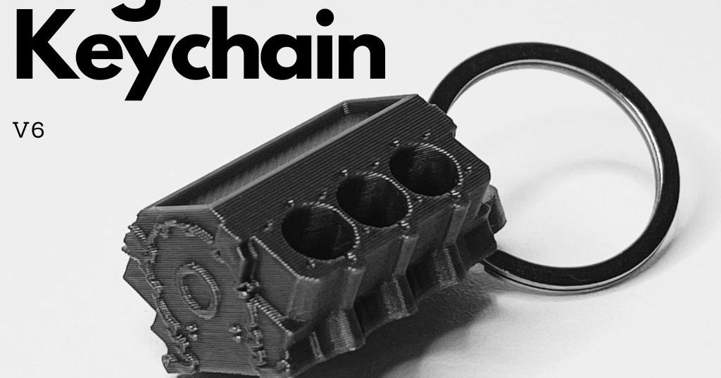 Engine block V6 keychain by Stenly_G | Download free STL model ...