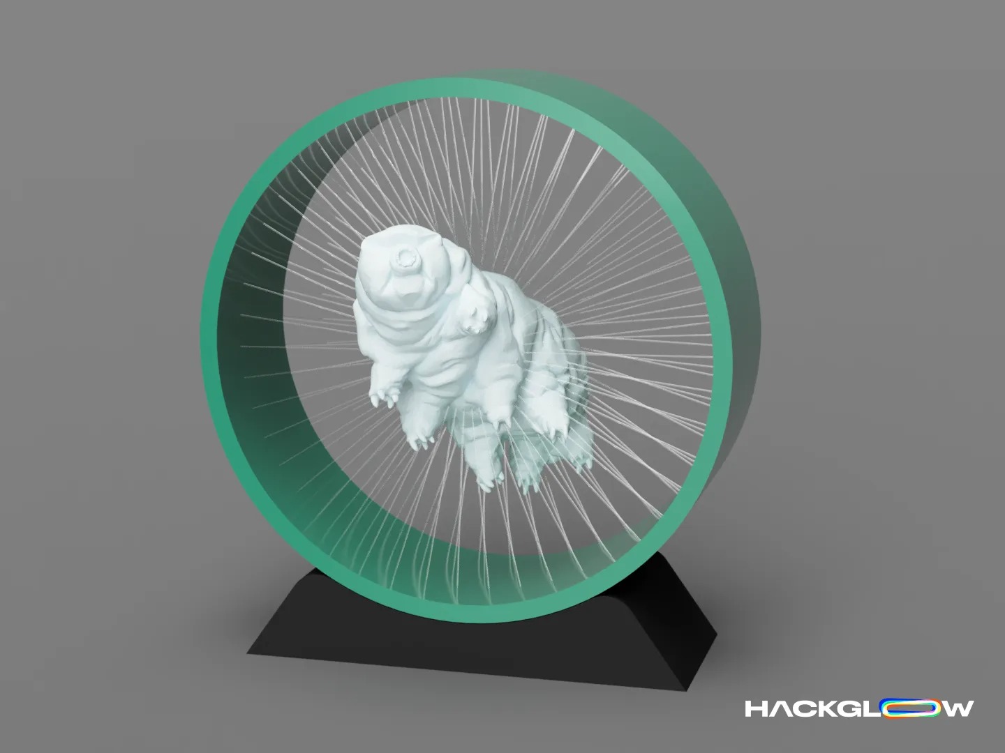 Suspended Tardigrade (Water bear)