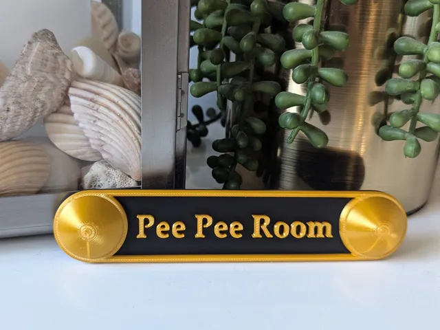 Pee Pee Room - Restroom Bathroom Sign