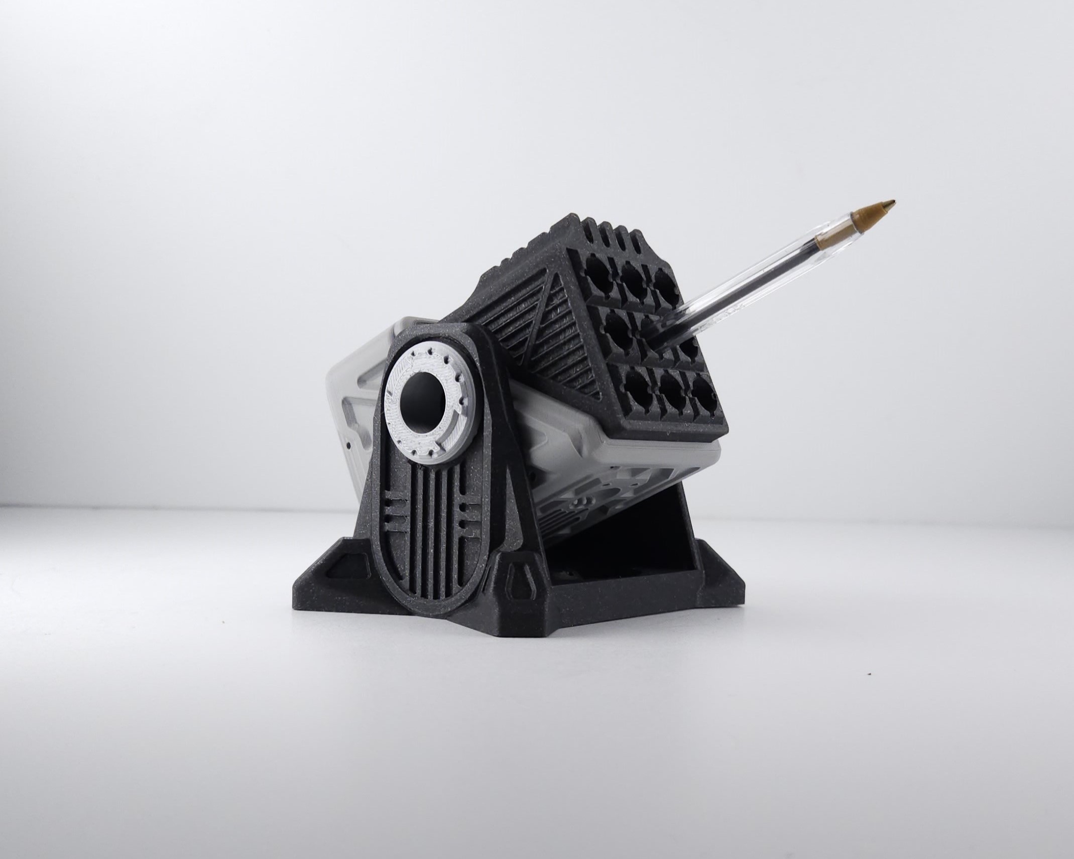 Rocket Pen Launcher Turret - Desk Defense 3D model thumbnail