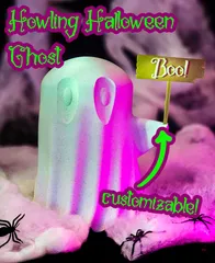 Howling Halloween Ghost with Customizable Sign! - Evil Twin by ...