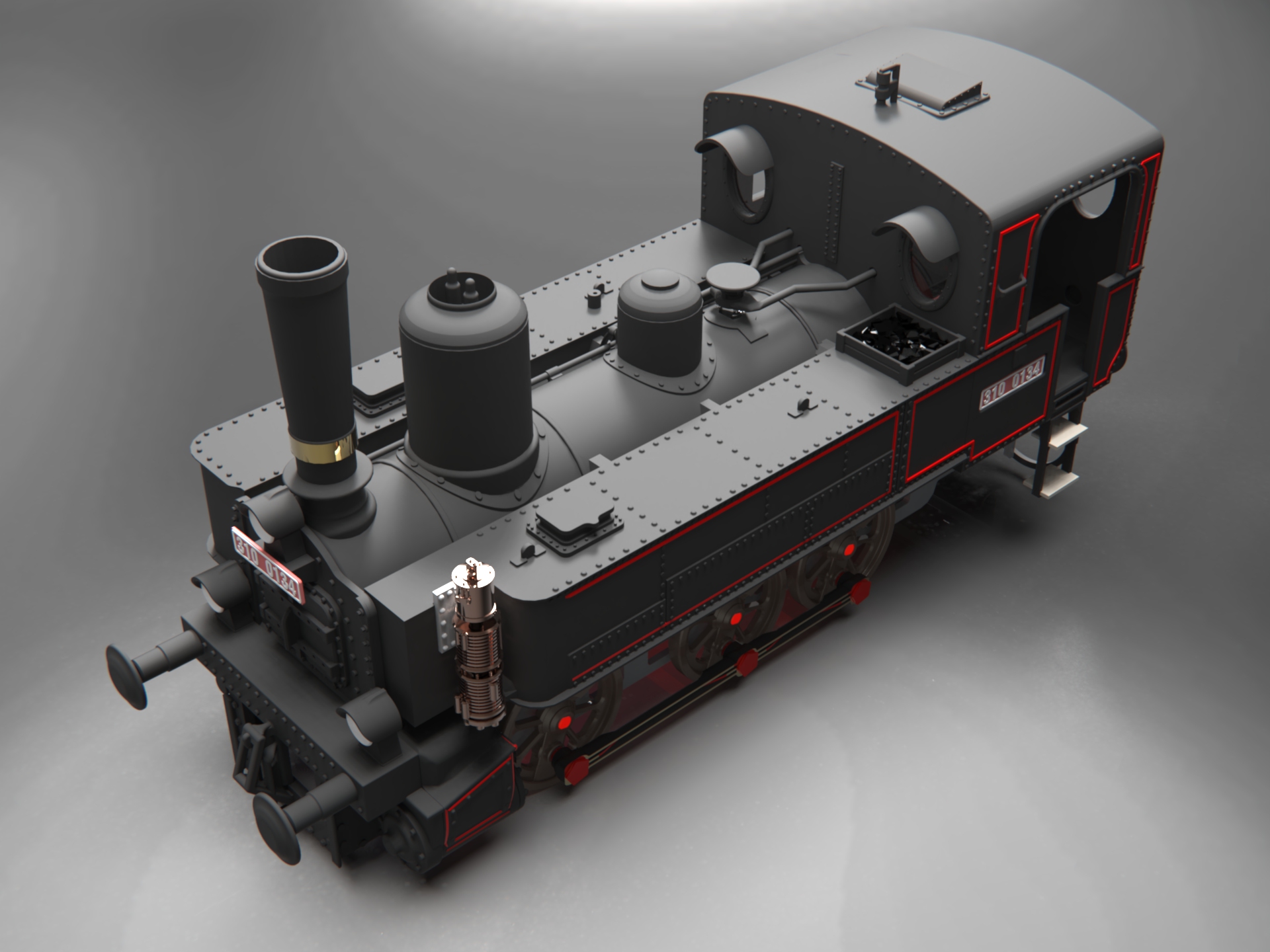 Steam Locomotive 310.0134 [1:25] by Honza_Zik | Download free STL model ...