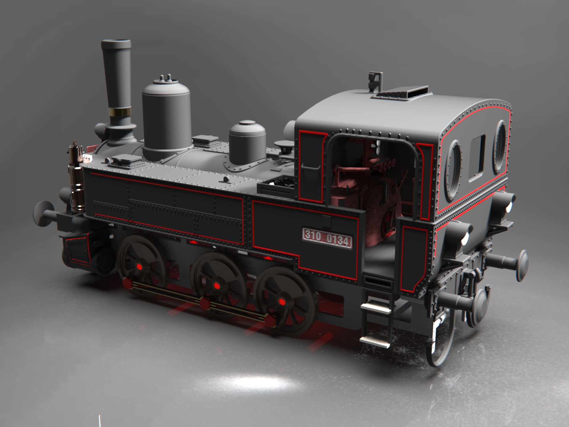 Steam Locomotive 310.0134 [1:25] by Honza_Zik | Download free STL model ...