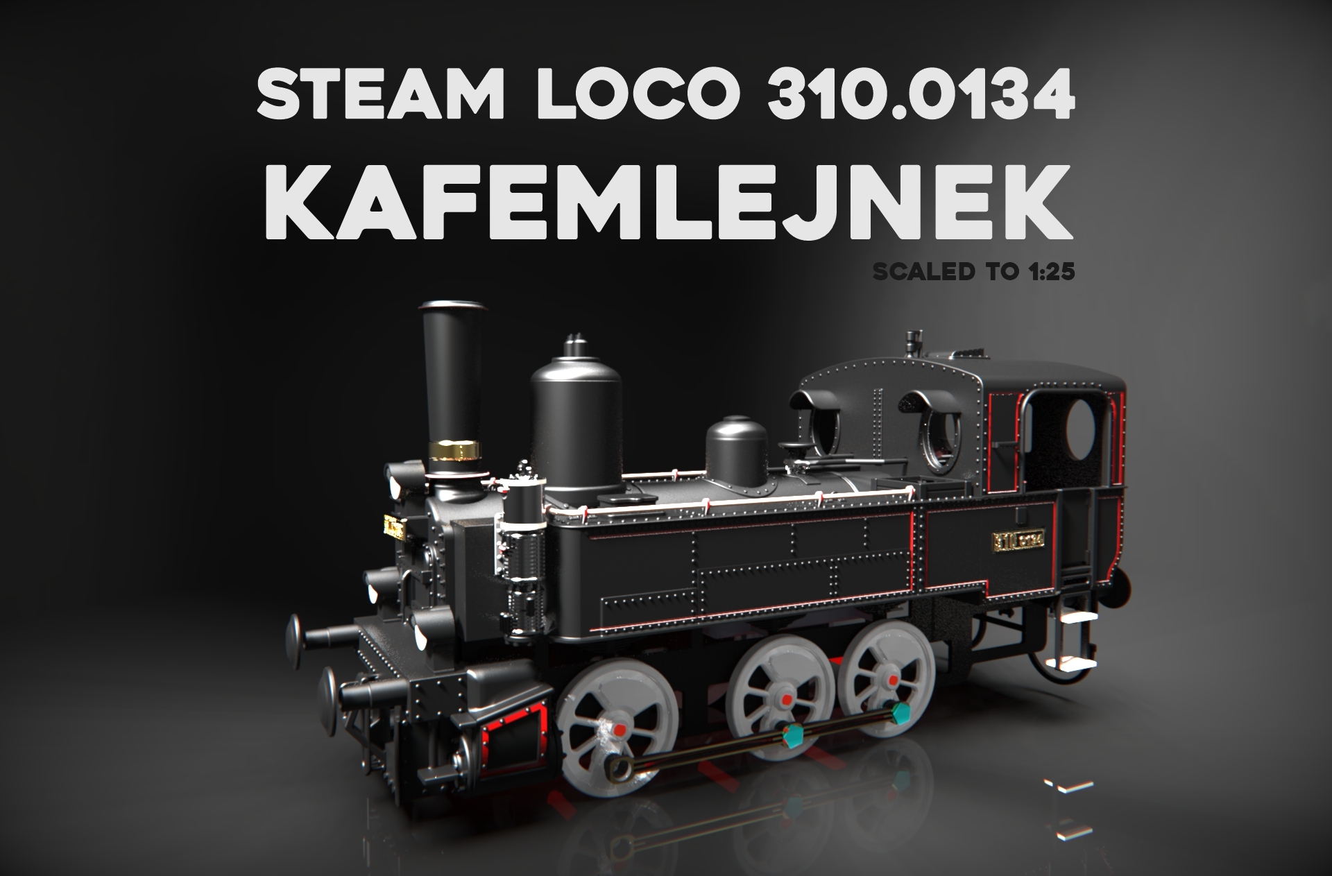 Steam Locomotive 310.0134 (KAFEMLEJNEK / BABIČKA) [1:25]
