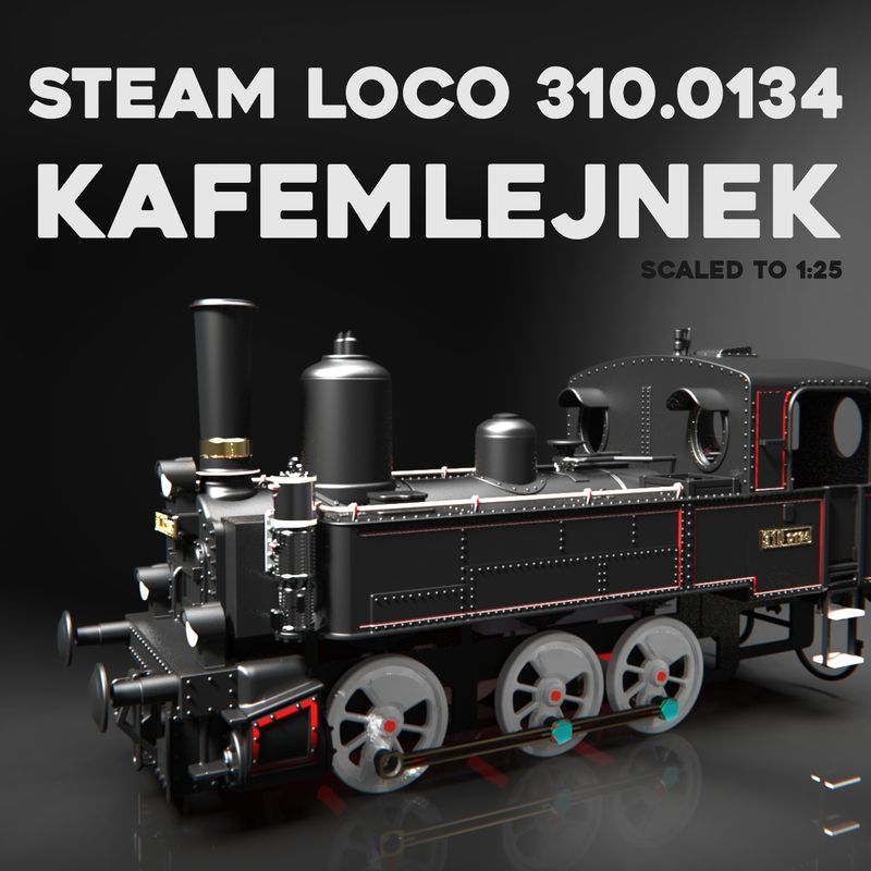 Steam Locomotive 310.0134 KAFEMLEJNEK [1:25] by Honza_Zik