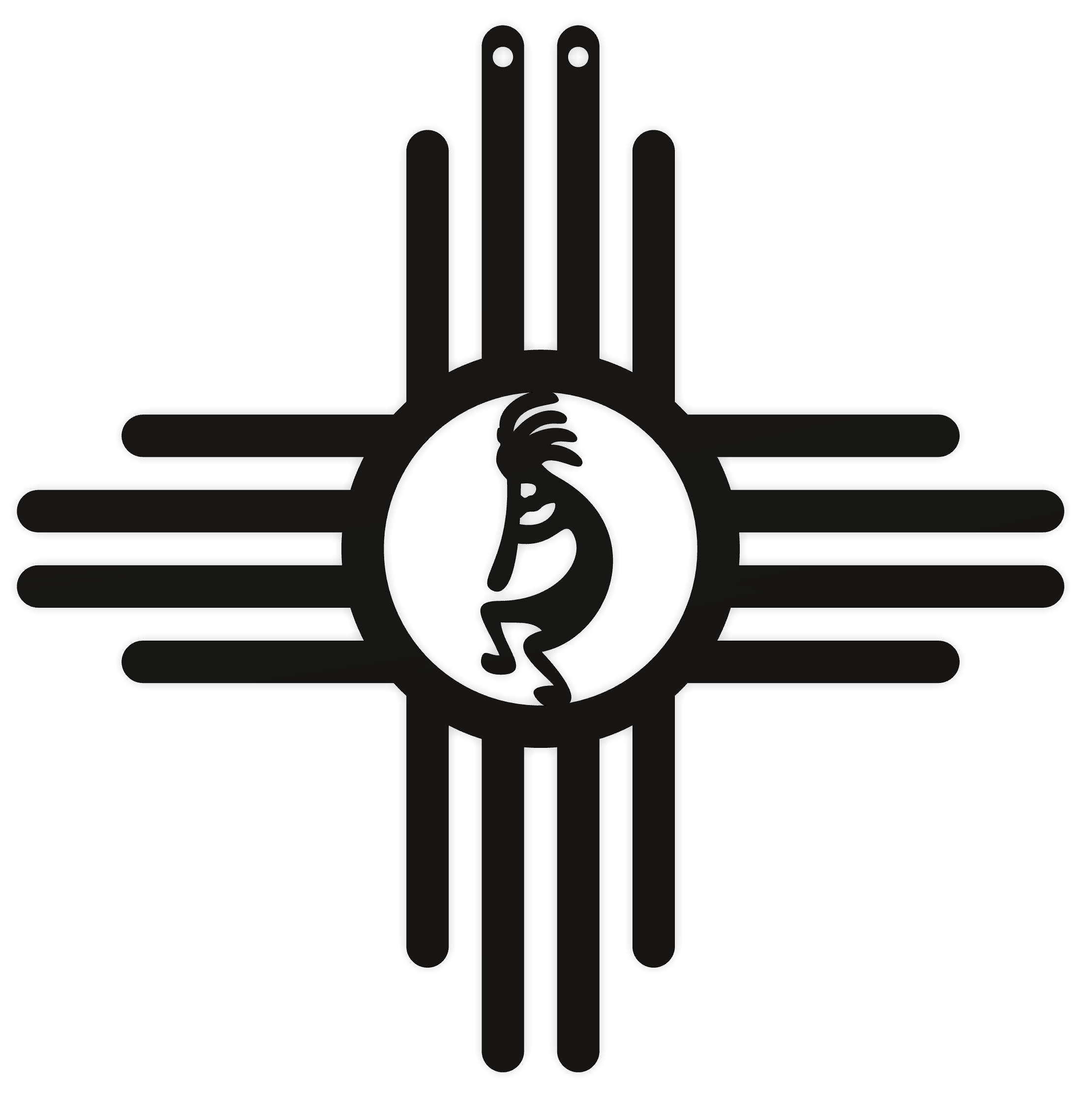 Kokopelli Zia (New Mexican / Southwestern Art)