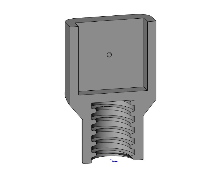 ACME Thread Broom Handle or Extension Pole Mount for Gutters — miniatura 9