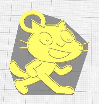 Miniatura 2 do modelo 3D Scratch cat Keychain