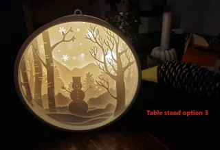 Multilayer Christmas Decoration with LED Backlight (3 mount options)