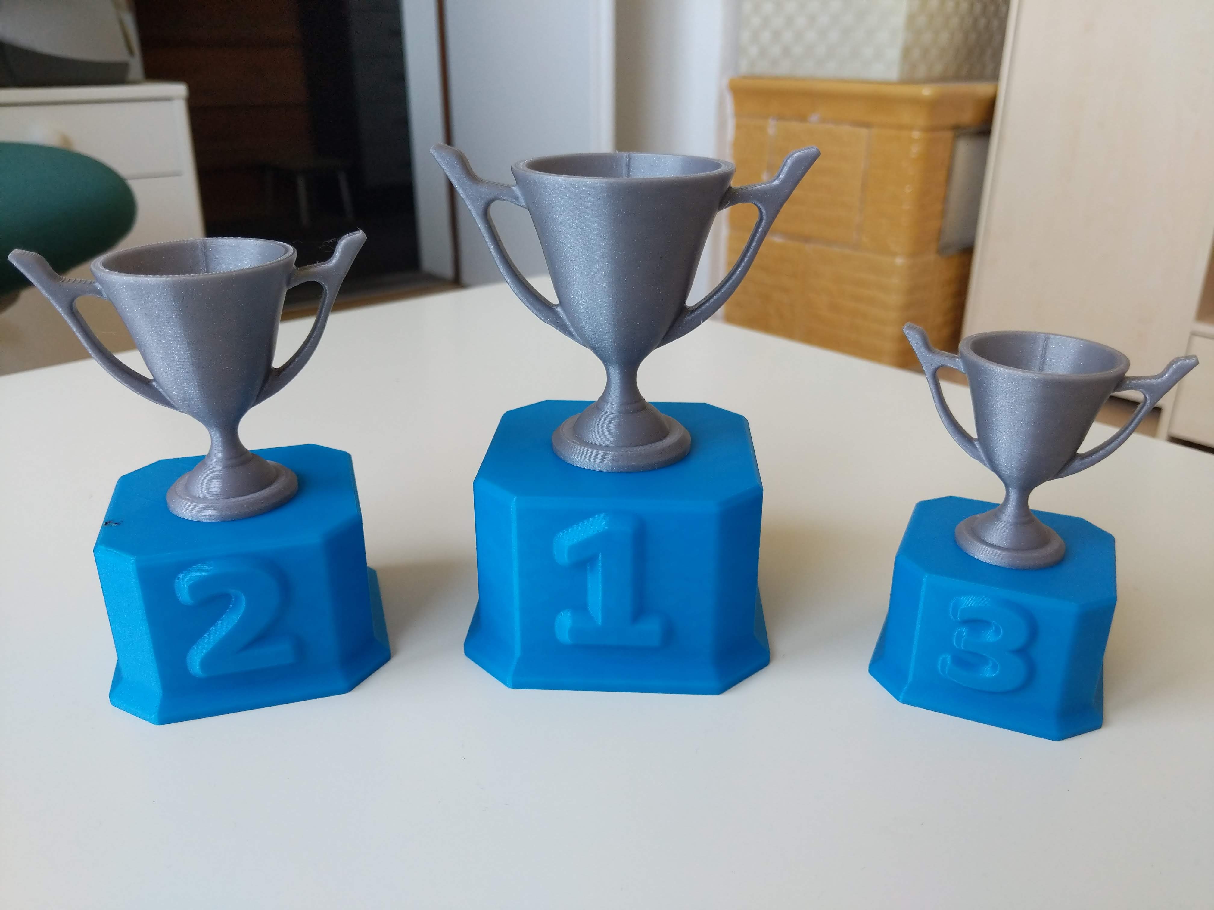 Set of trophies