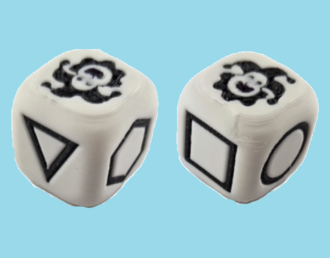 Würfel mit geometrischen Formen, 20mm