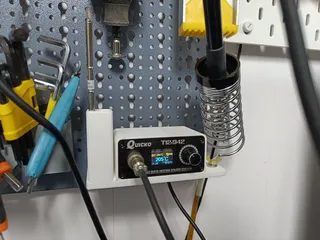 A simple pegboard mount for my cheap T-12 soldering unit