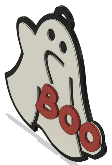 Miniatura 3 do modelo 3D Ghost Boo! Keychain