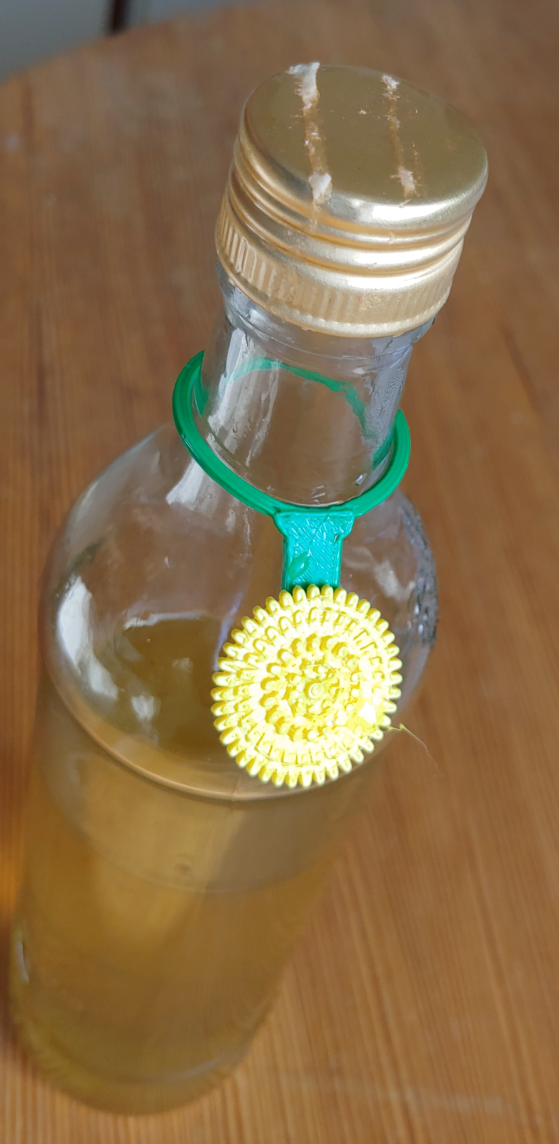 Bottle Collar with Dandelion