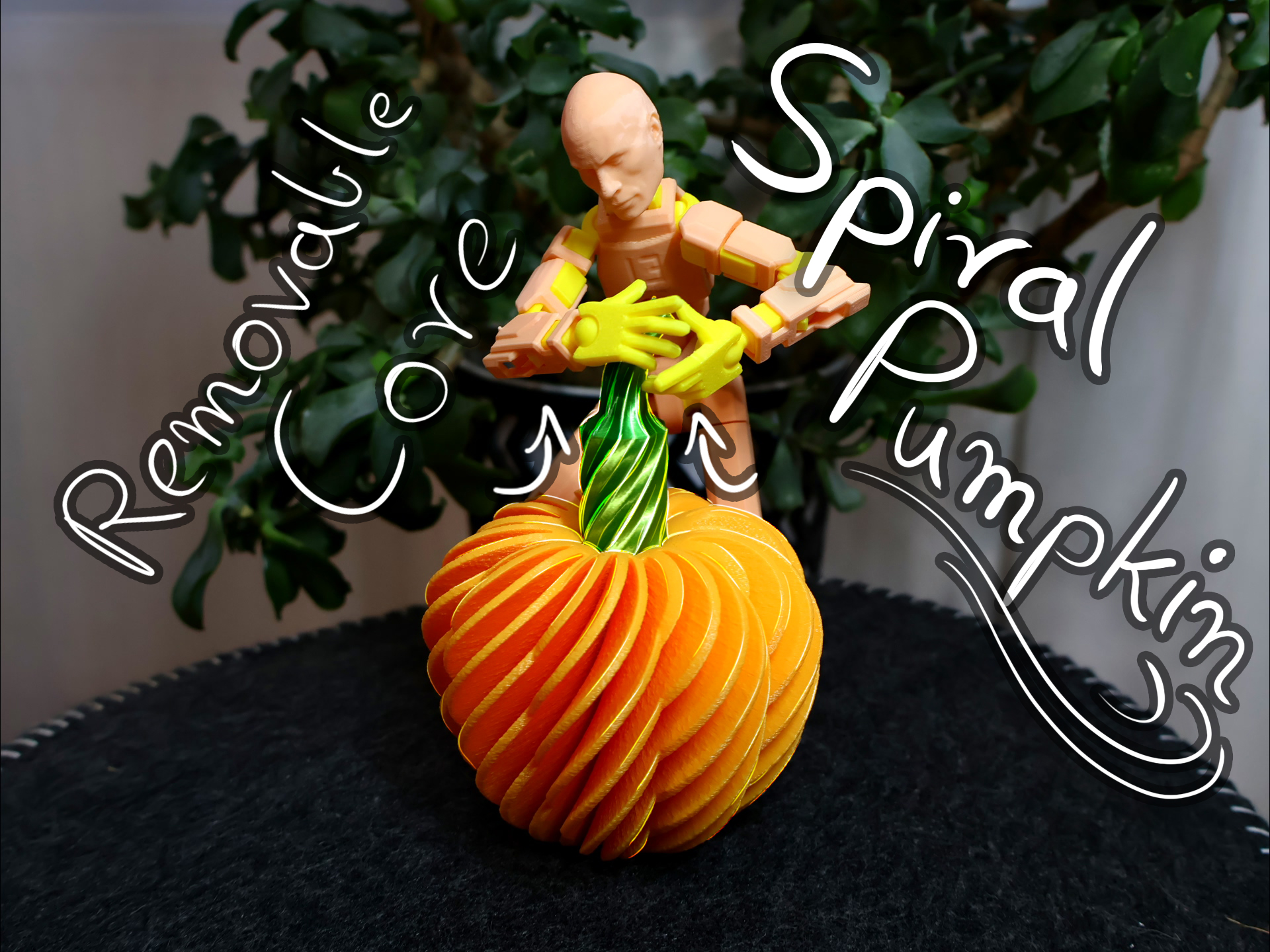 Spiral Pumpkin Decor Halloween