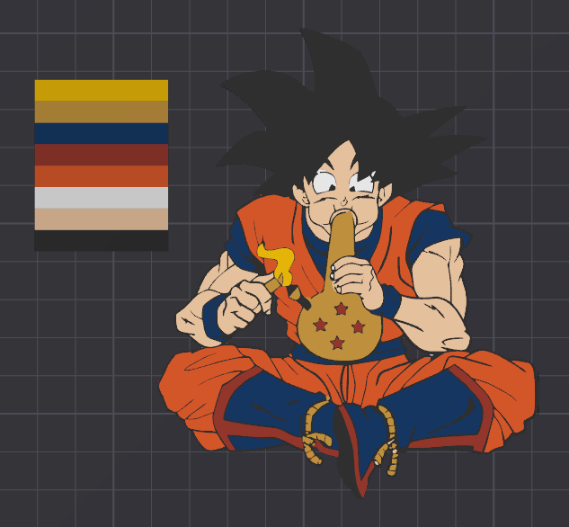 Goku Smoking Sticker