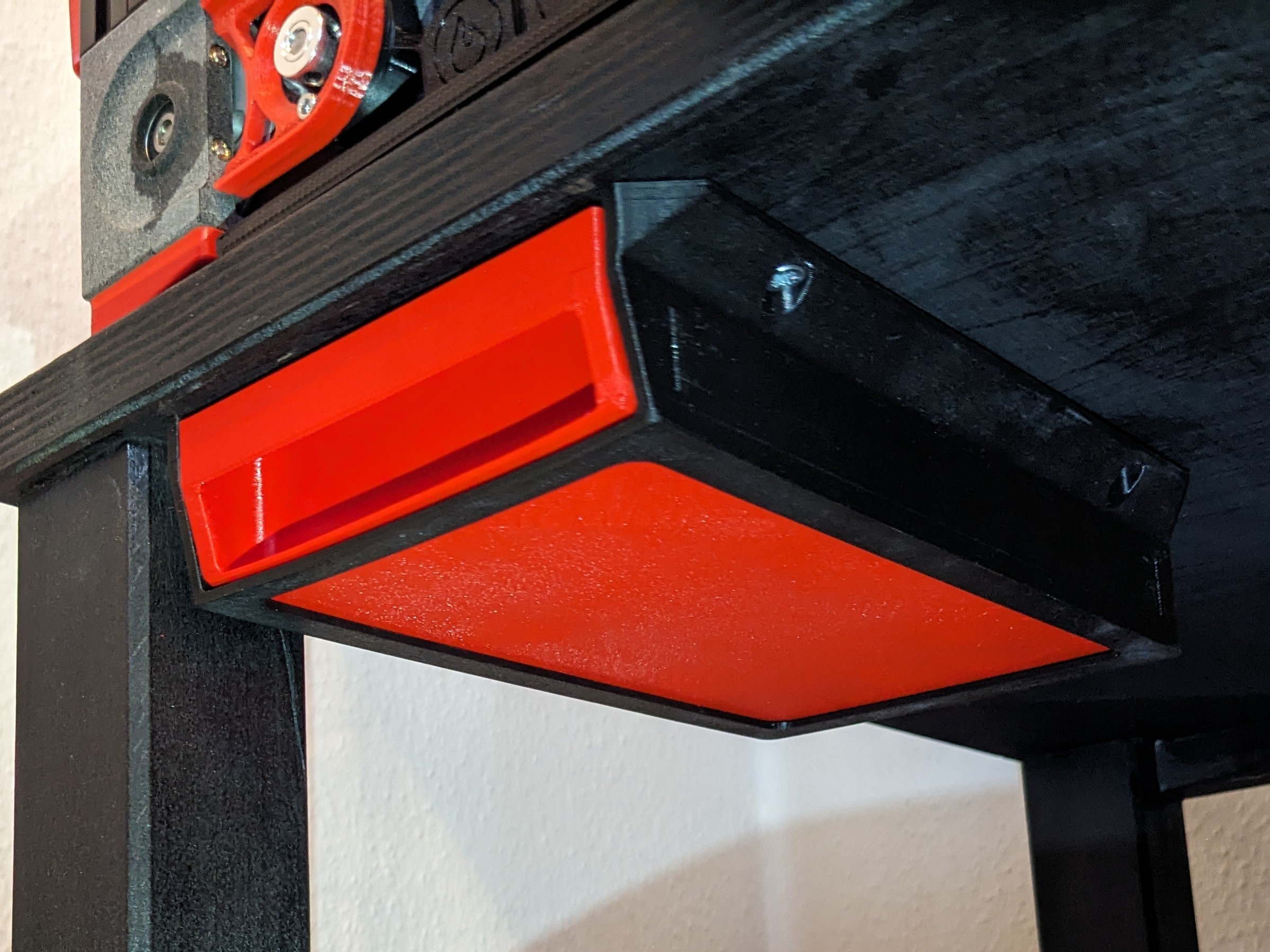Weight/speed optimized Frame for Under Desk Drawer