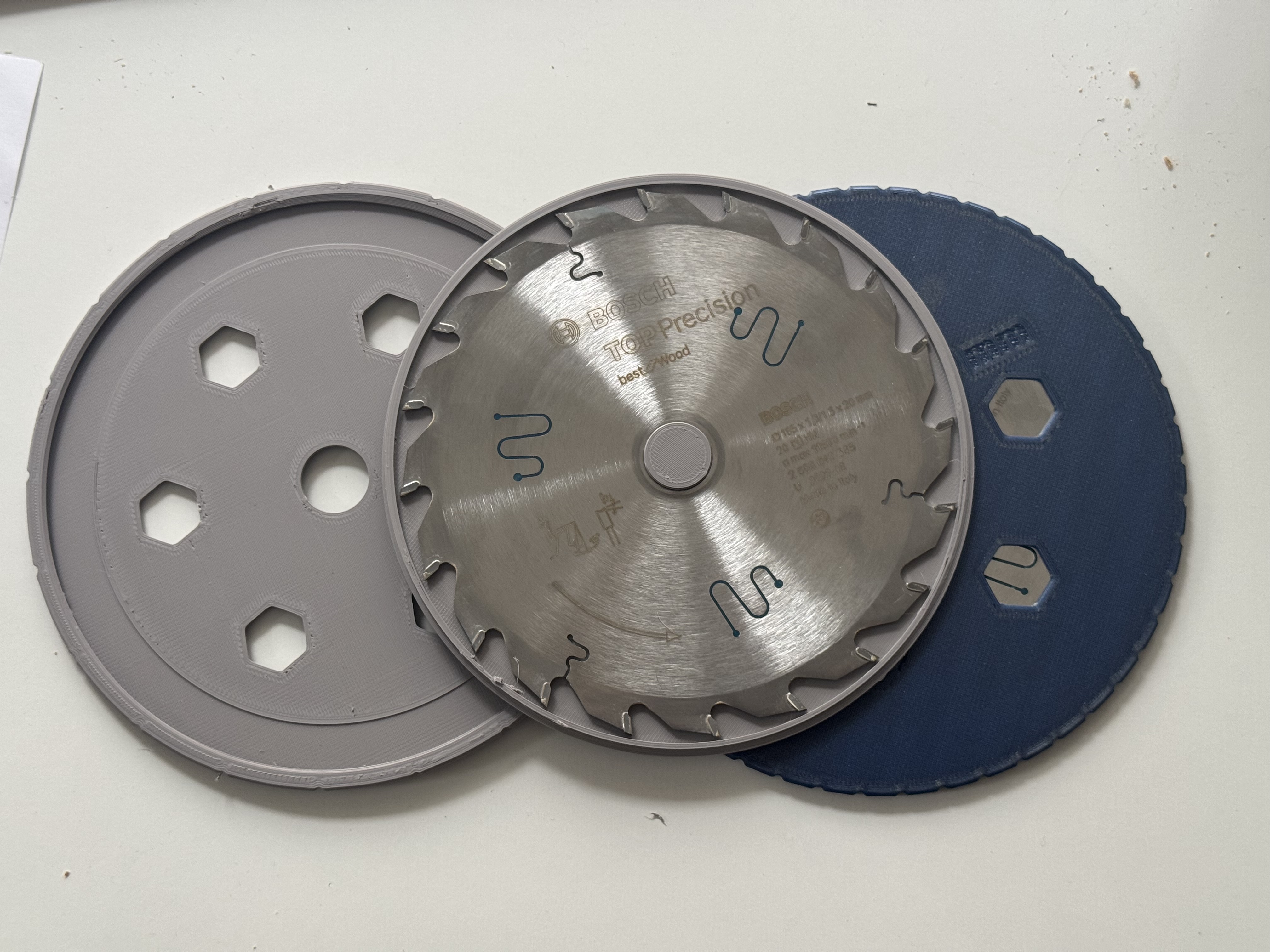 Saw blade holder (165x1.8/1.3x20mm) with Fusion file
