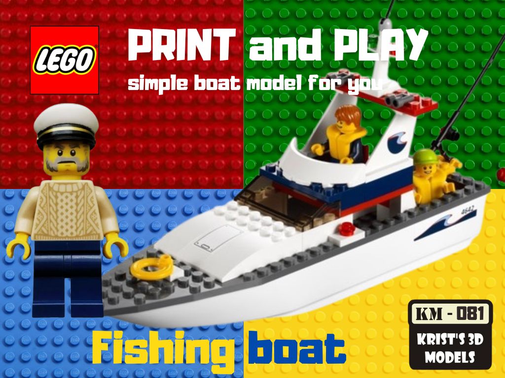 LEGO FISHING BOAT - Print and play
