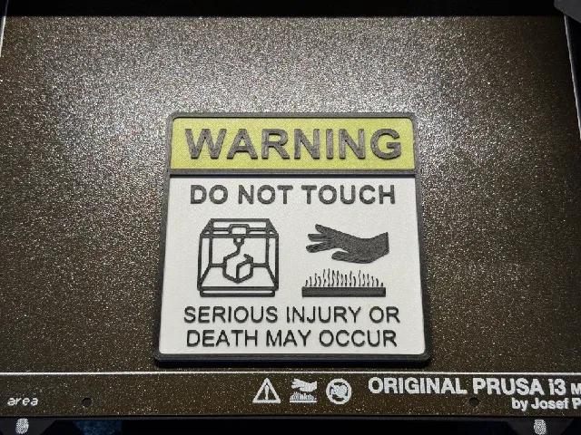 Printer Warning Sign