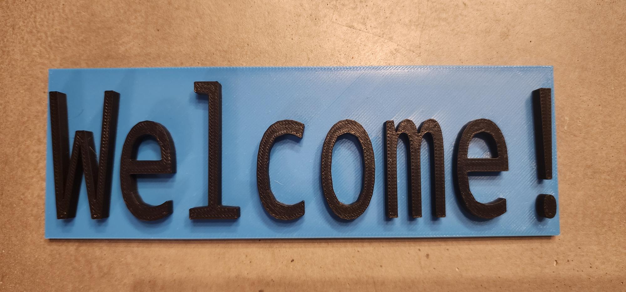 Welcome sign