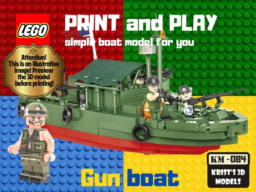 LEGO Patrol Boat - Print and play