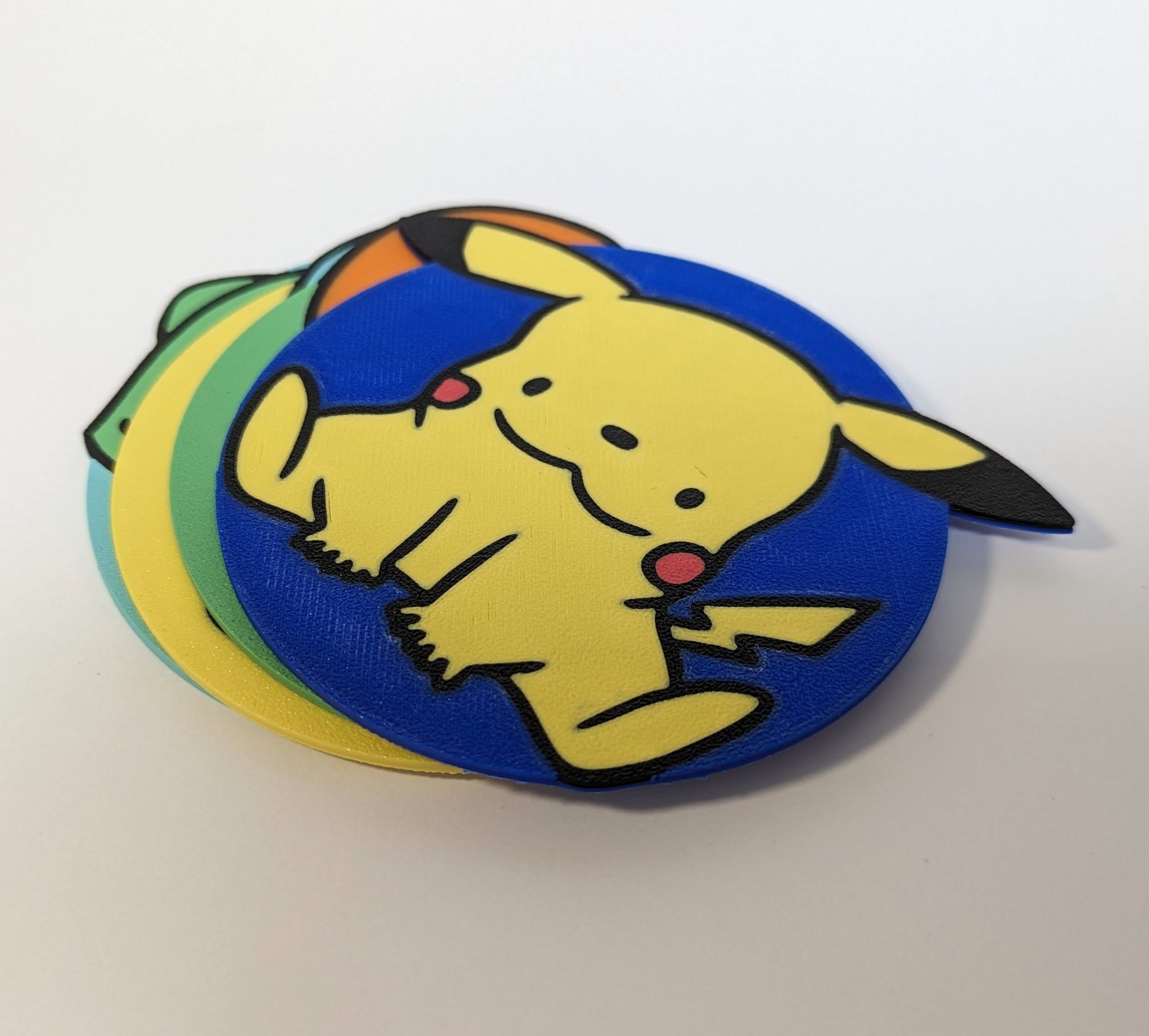 Miniatura 5 do modelo 3D Derpemon Derpichu drink Coaster - pokemon inspired