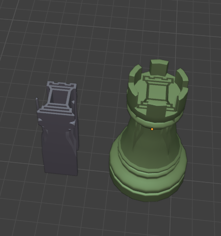 2D/3D Chess rook, Single Extruder Dual Color