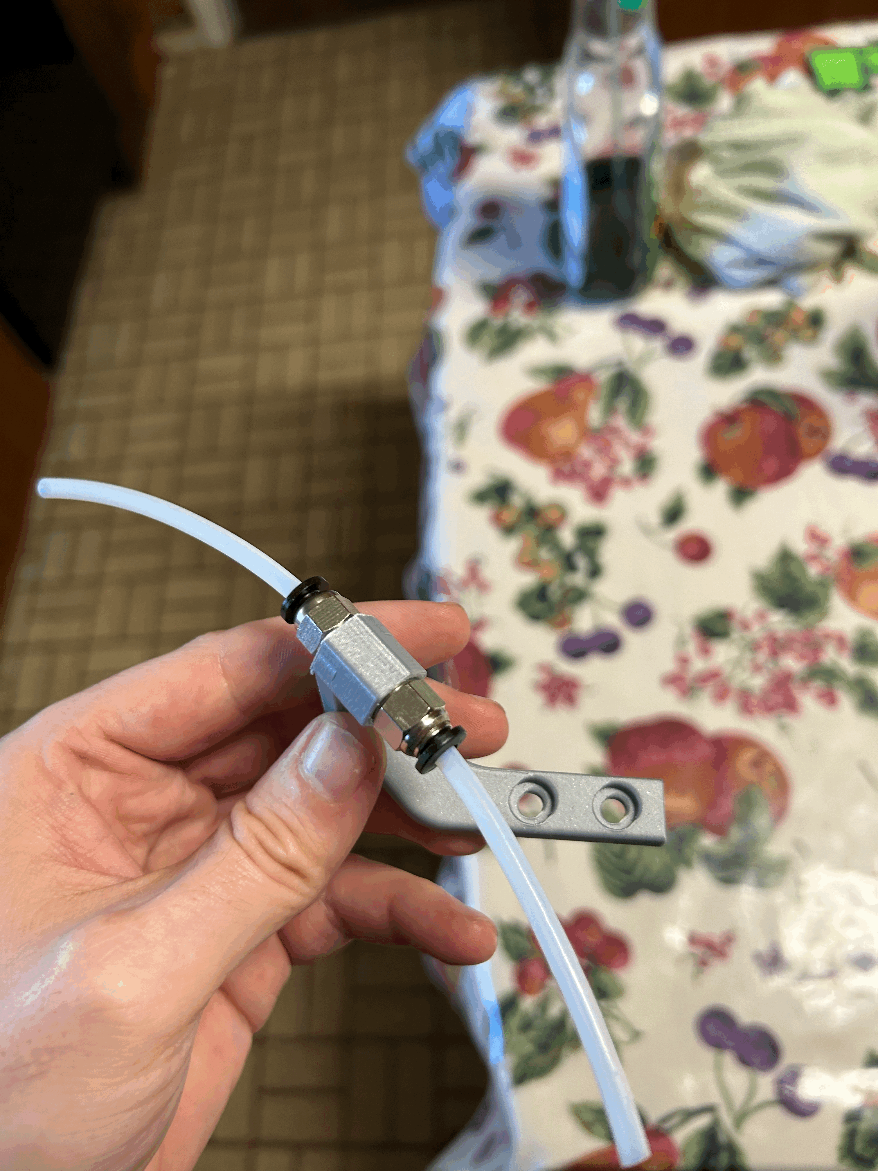 angled bowden tube union/coupler