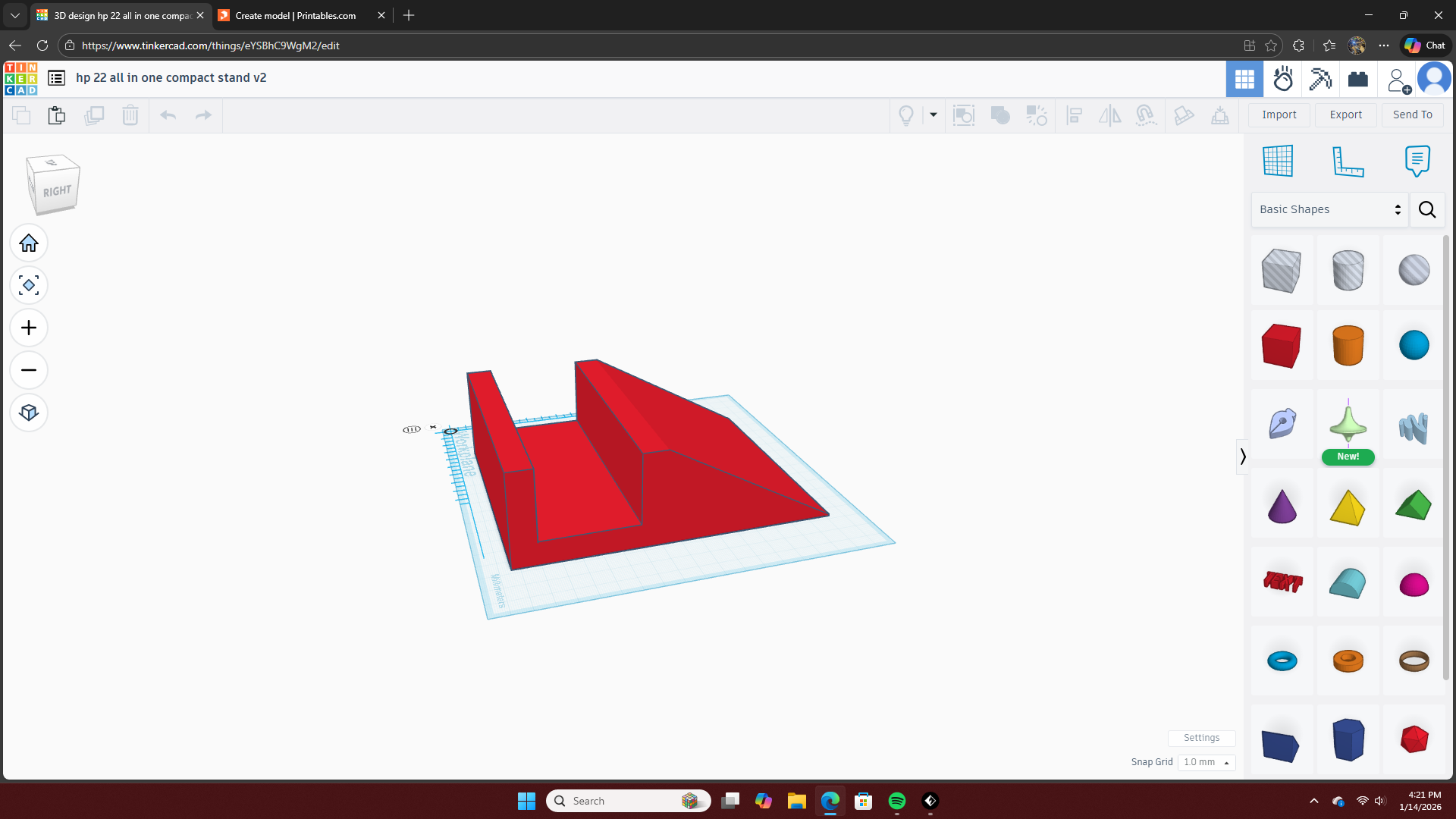 hp 22 all in one compact stand