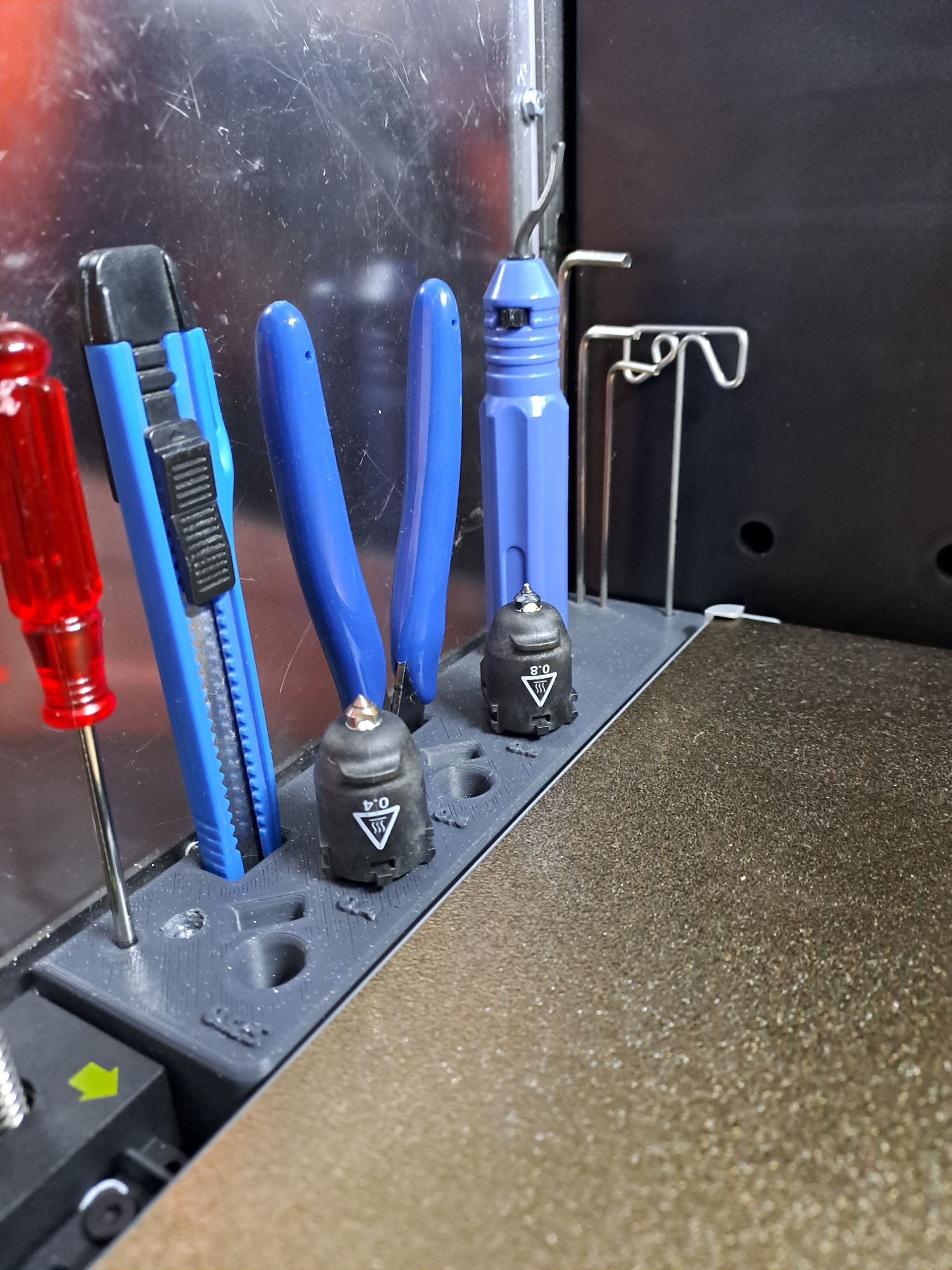 Flashforge Adventurer 5M shelf for tools & noozles
