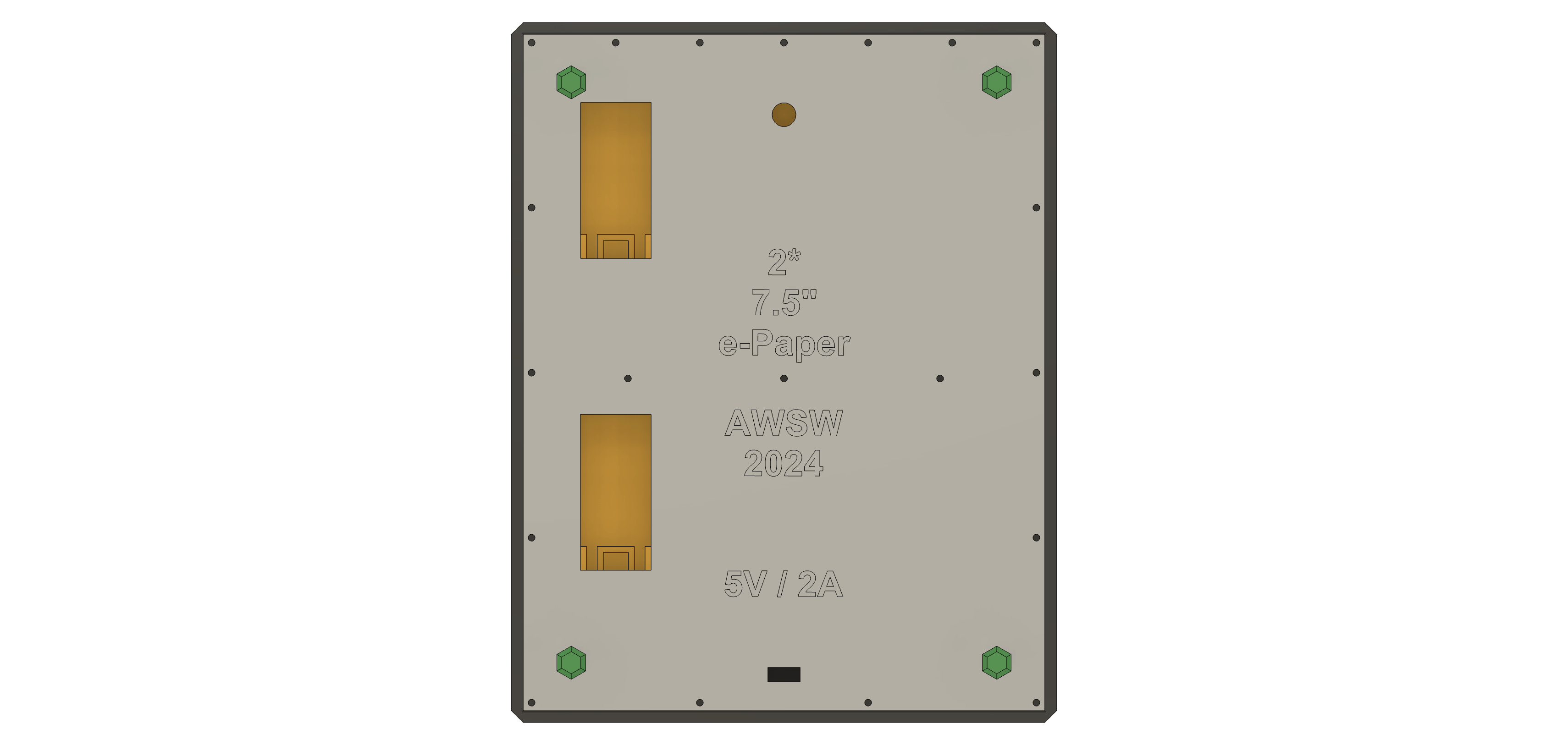 Double WaveShare 7.5" e-Paper case - symmetrical borders — miniatura 14