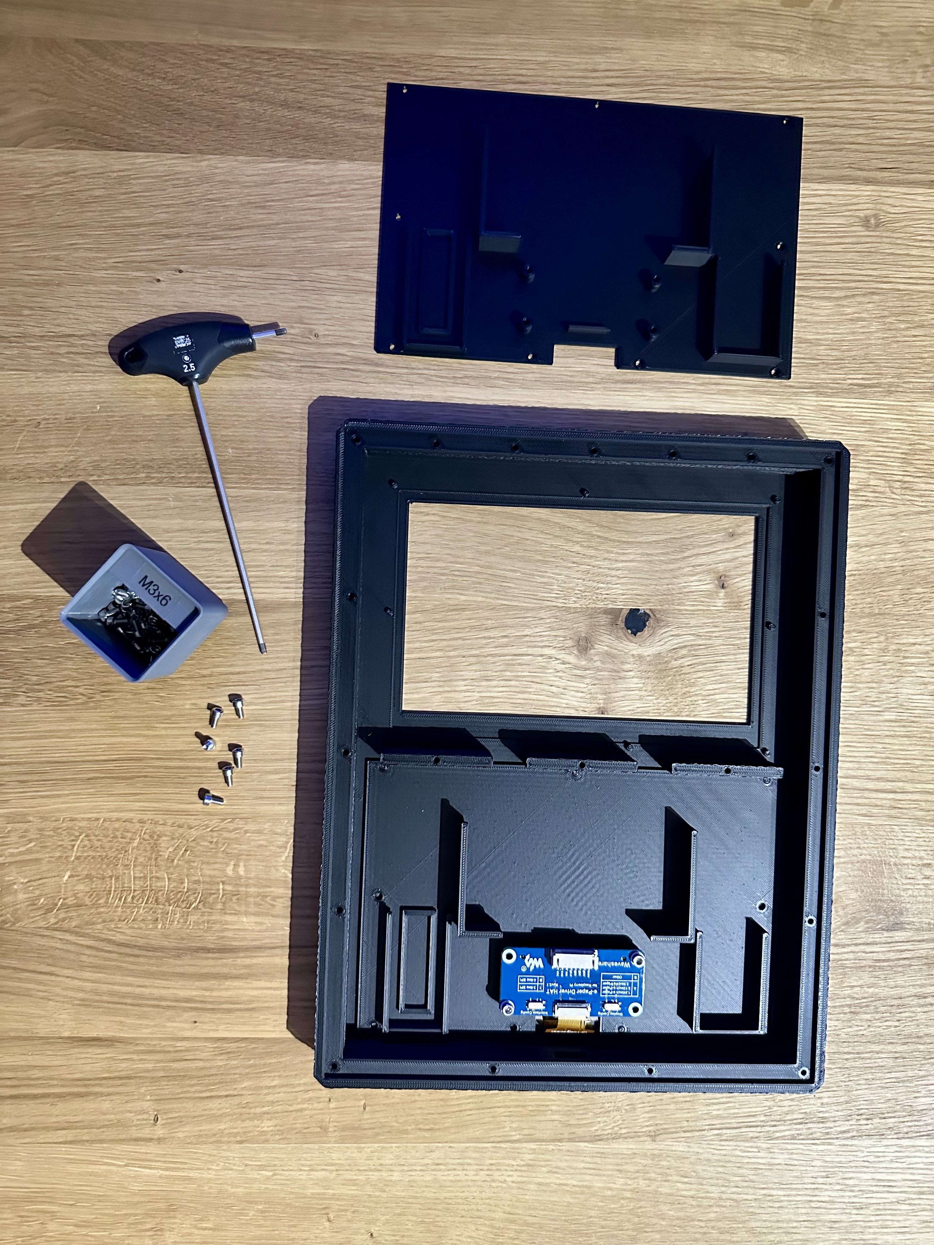 Double WaveShare 7.5" e-Paper case - symmetrical borders — miniatura 2