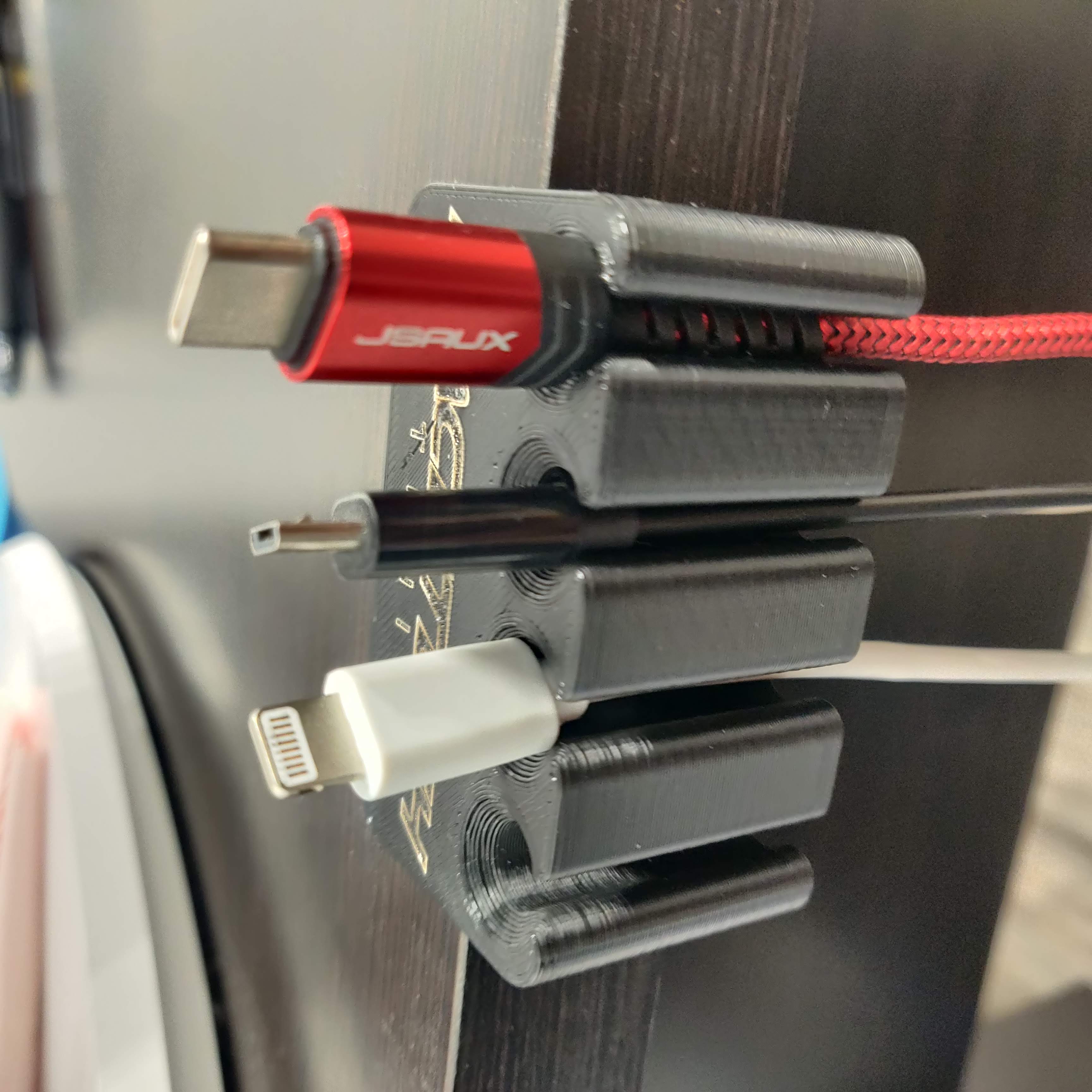 Desk Charging Cable Holder for 25mm or 1" Thick Desk