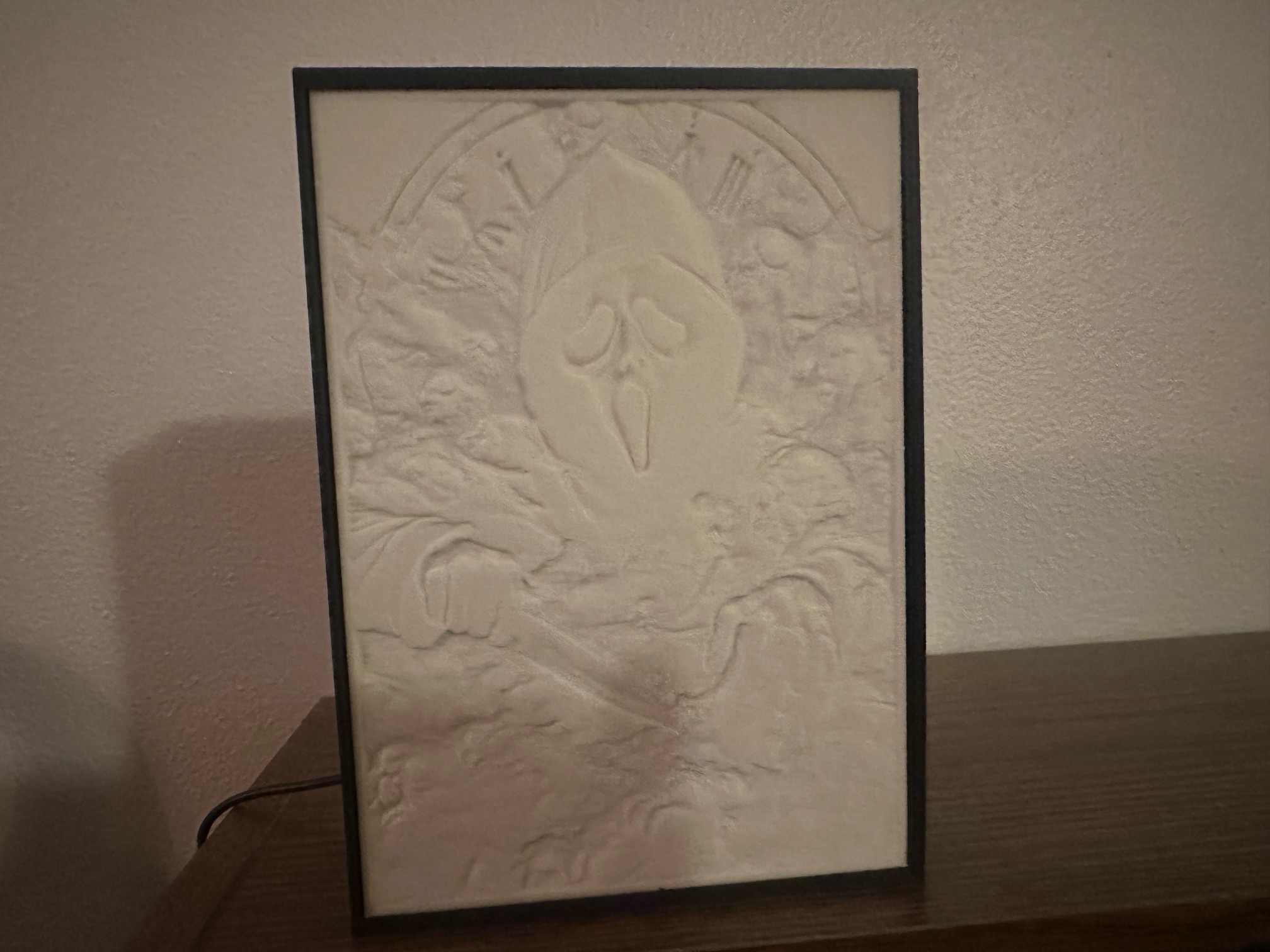 Miniatura 2 do modelo 3D Ghostface scream lithophane lightbox