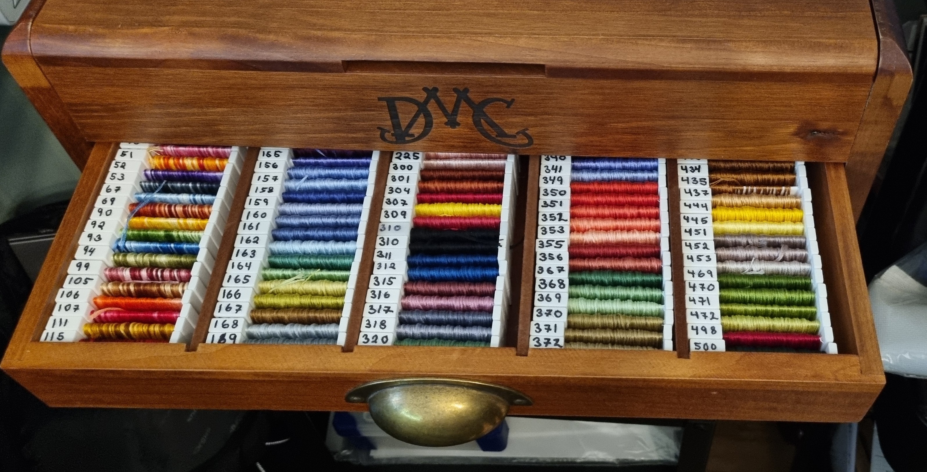 Bobbin for embroidery floss (fits large DMC chest)