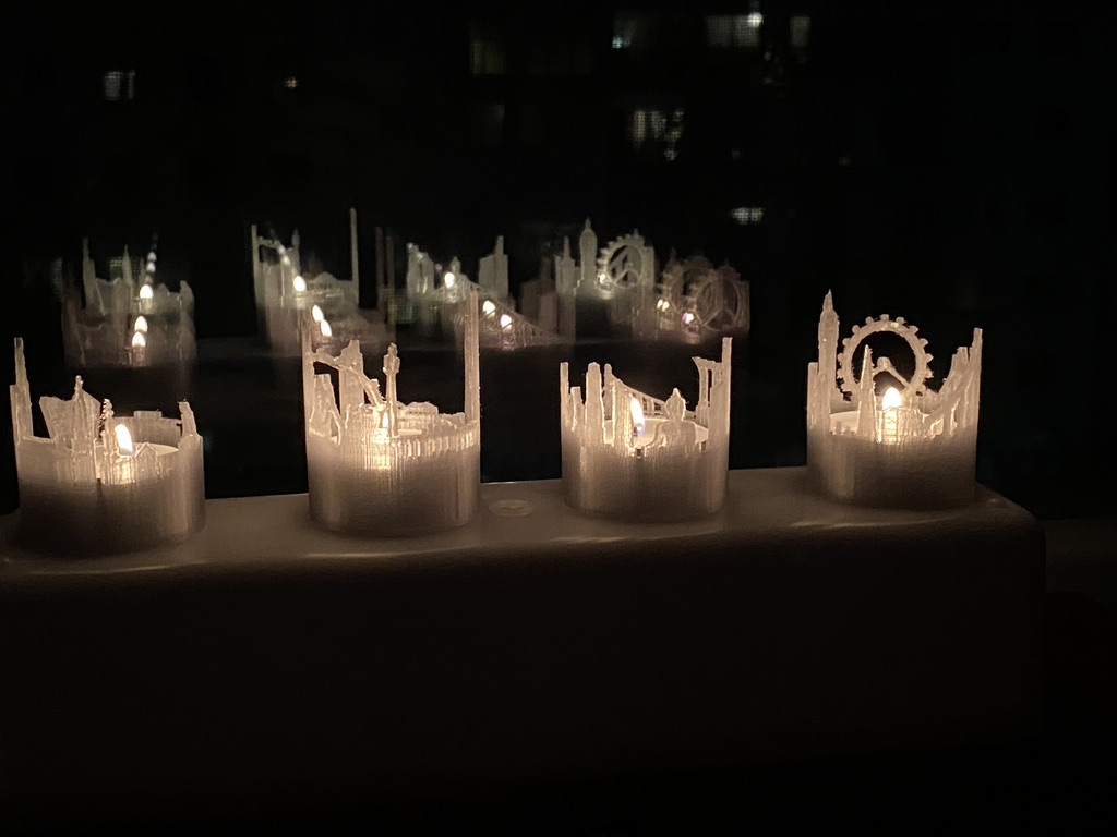 Tea candle light Skyline