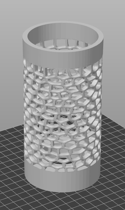 Multi funcional voronoi cylinder vase holder lamp model G0010
