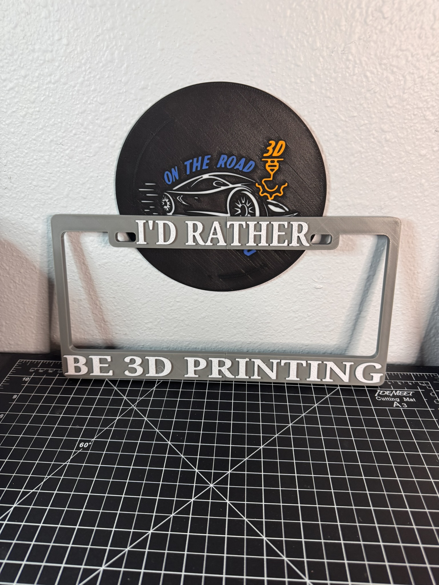 I'D Rather Be 3d Printing License Plate Cover