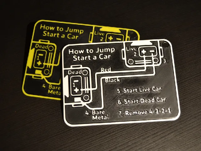 How to Jump Start a Car and Help Sign