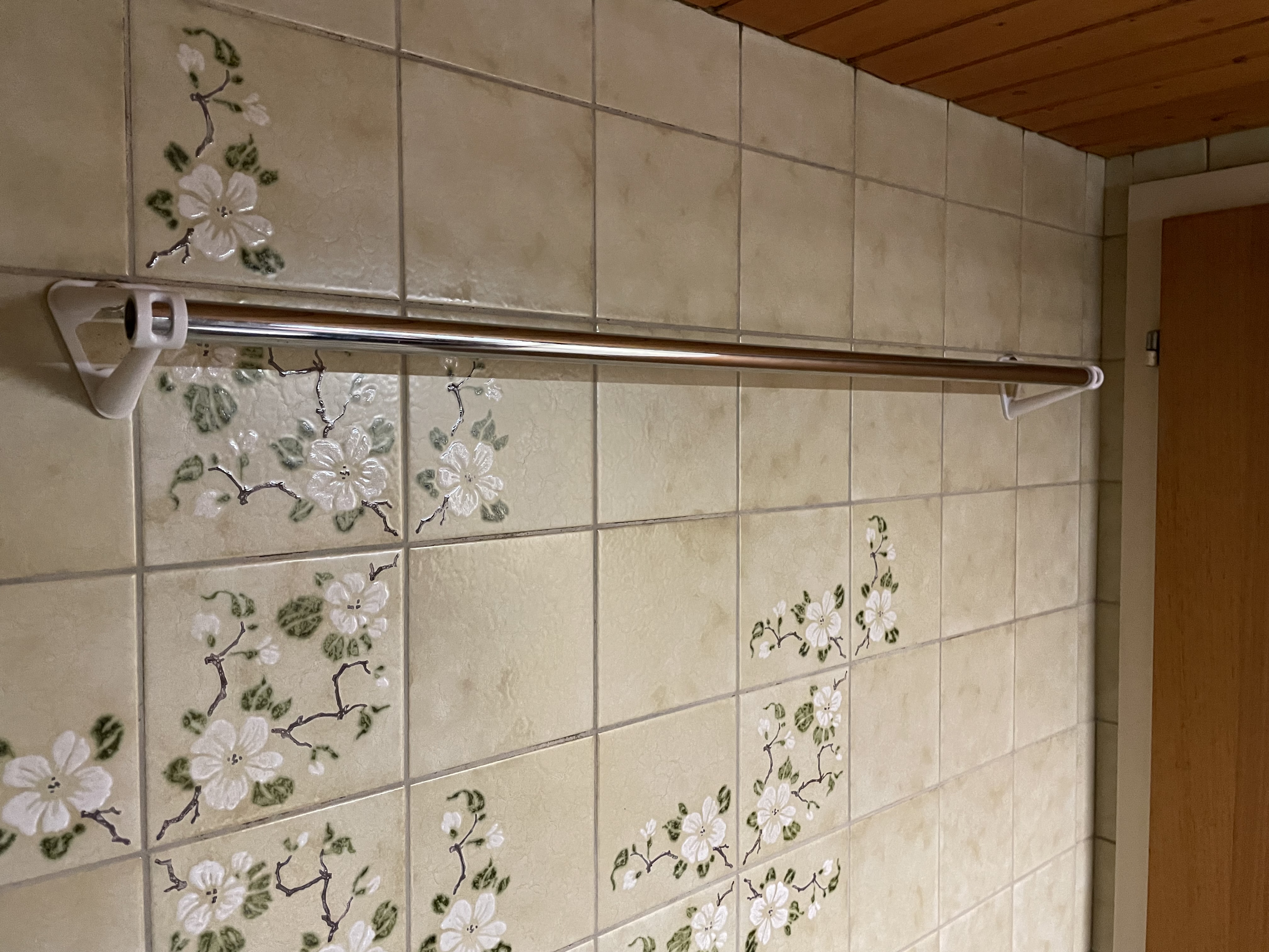 Designer shower rail holder