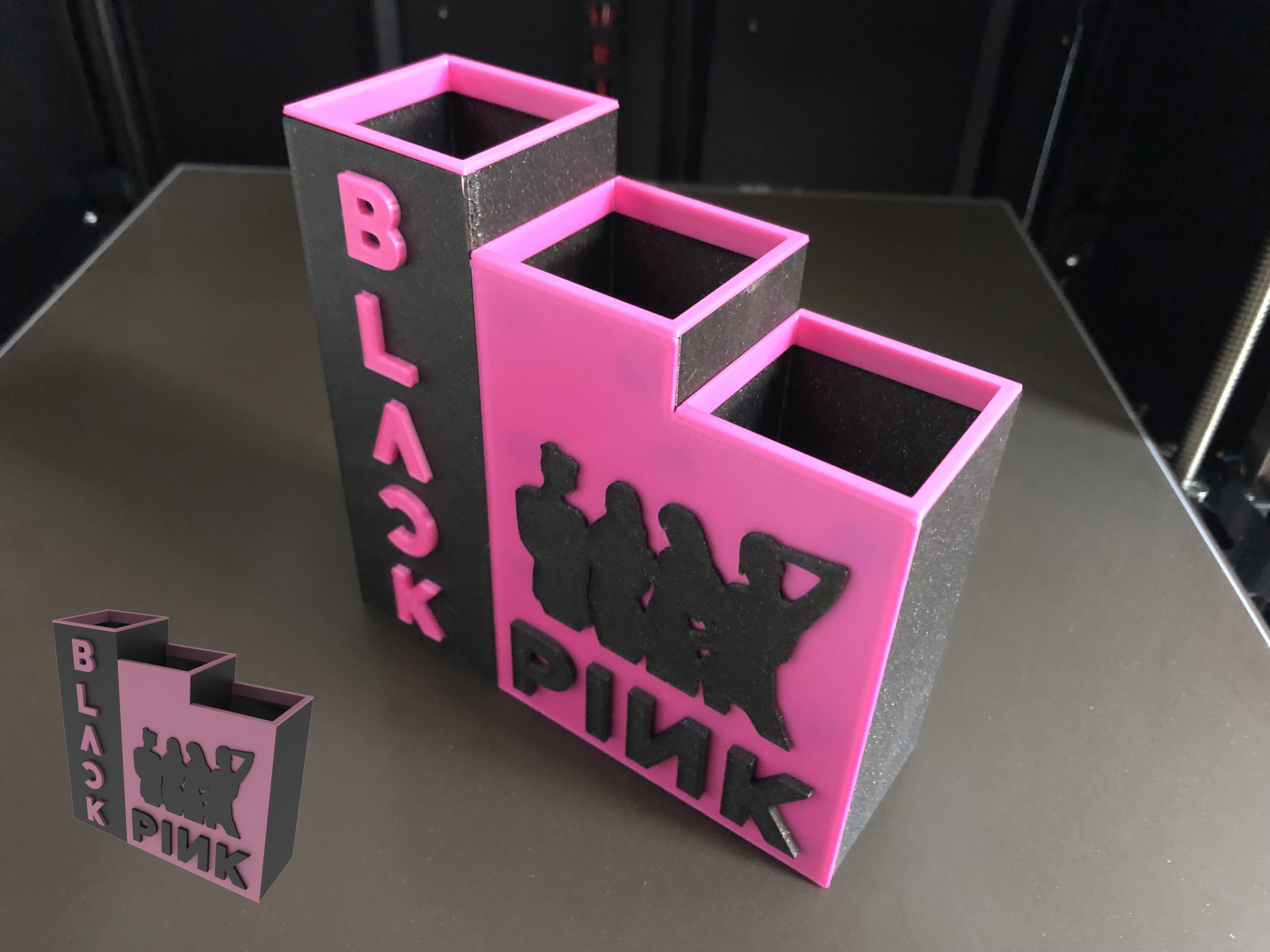 Black Pink pencil case