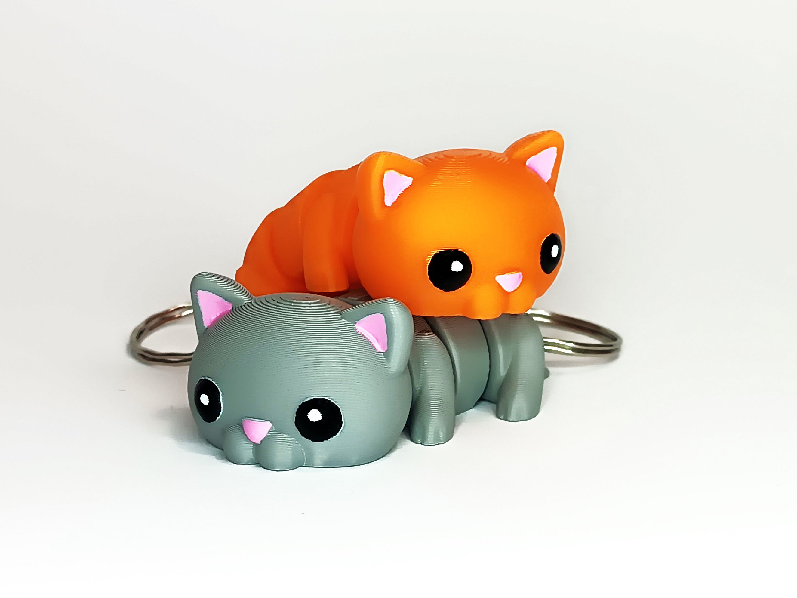 Cute Flexi Pets Cat (Keychain & Magnet)