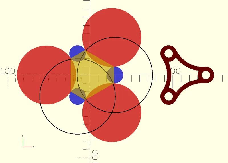 Tutorial: Tangent lines of circles in OpenSCAD by Stone Age Sculptor ...