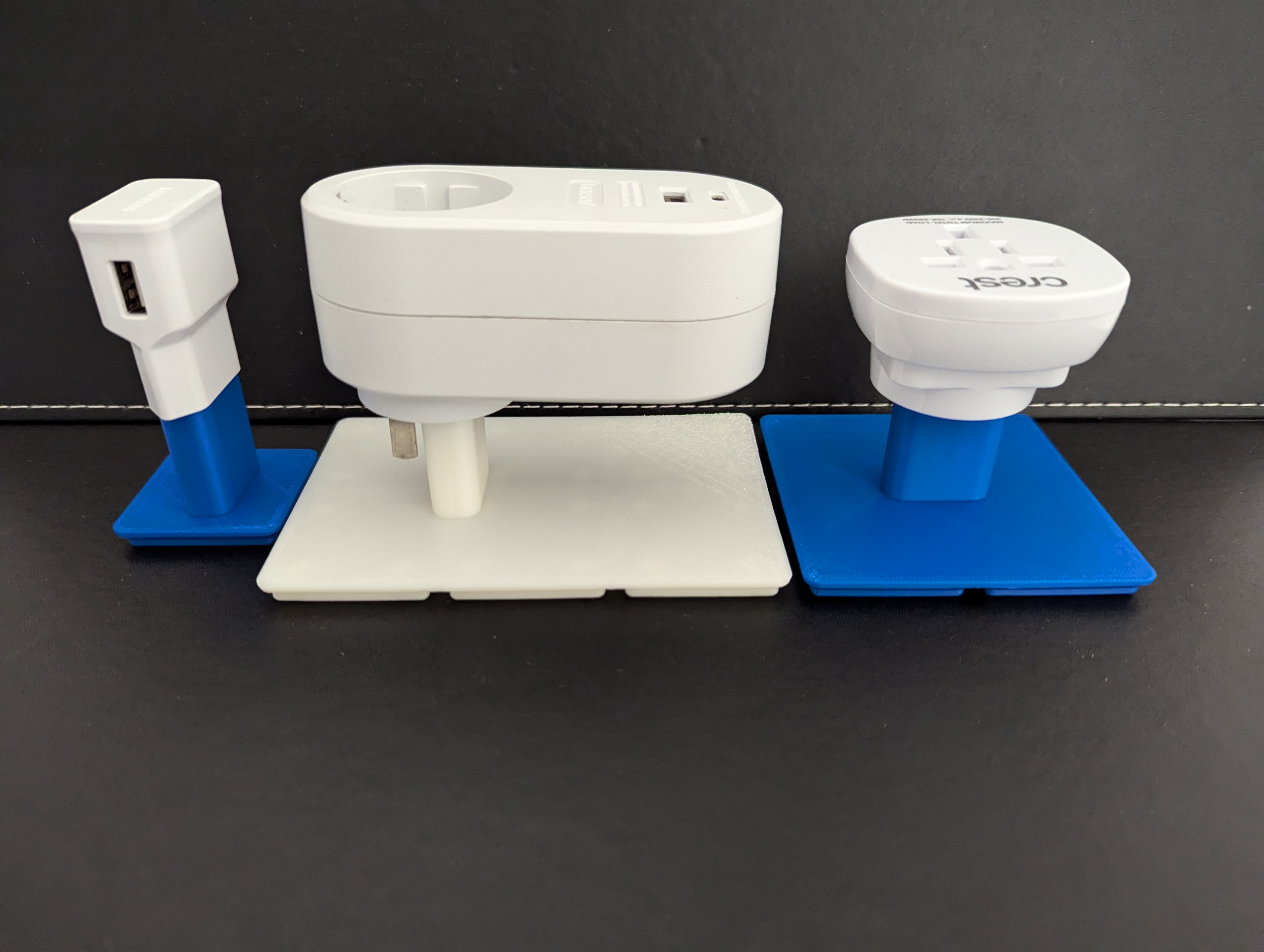 Gridfinity Power Adaptor Holder EU US AU