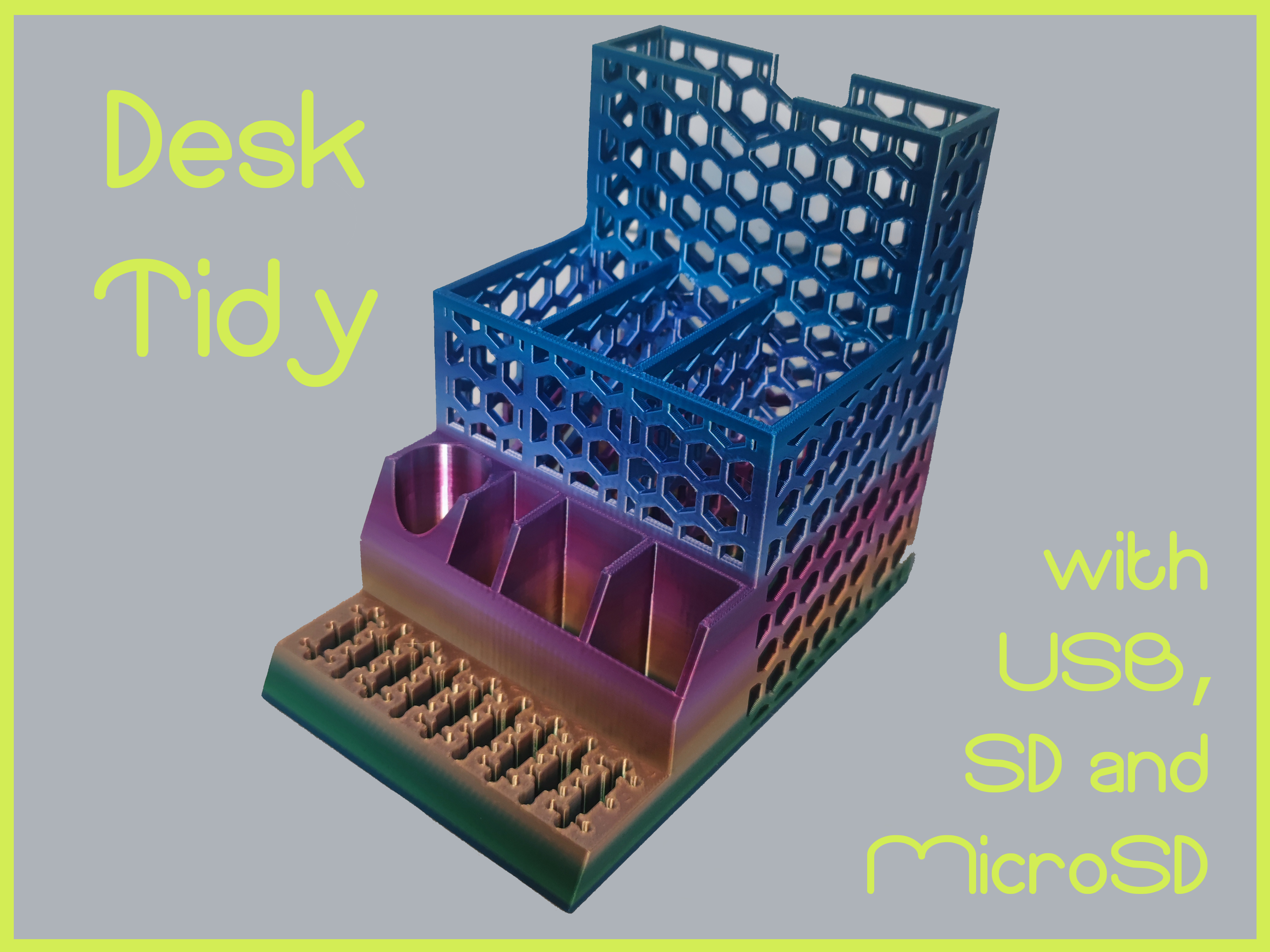 Desk Tidy / Tool Tidy with USB & SD